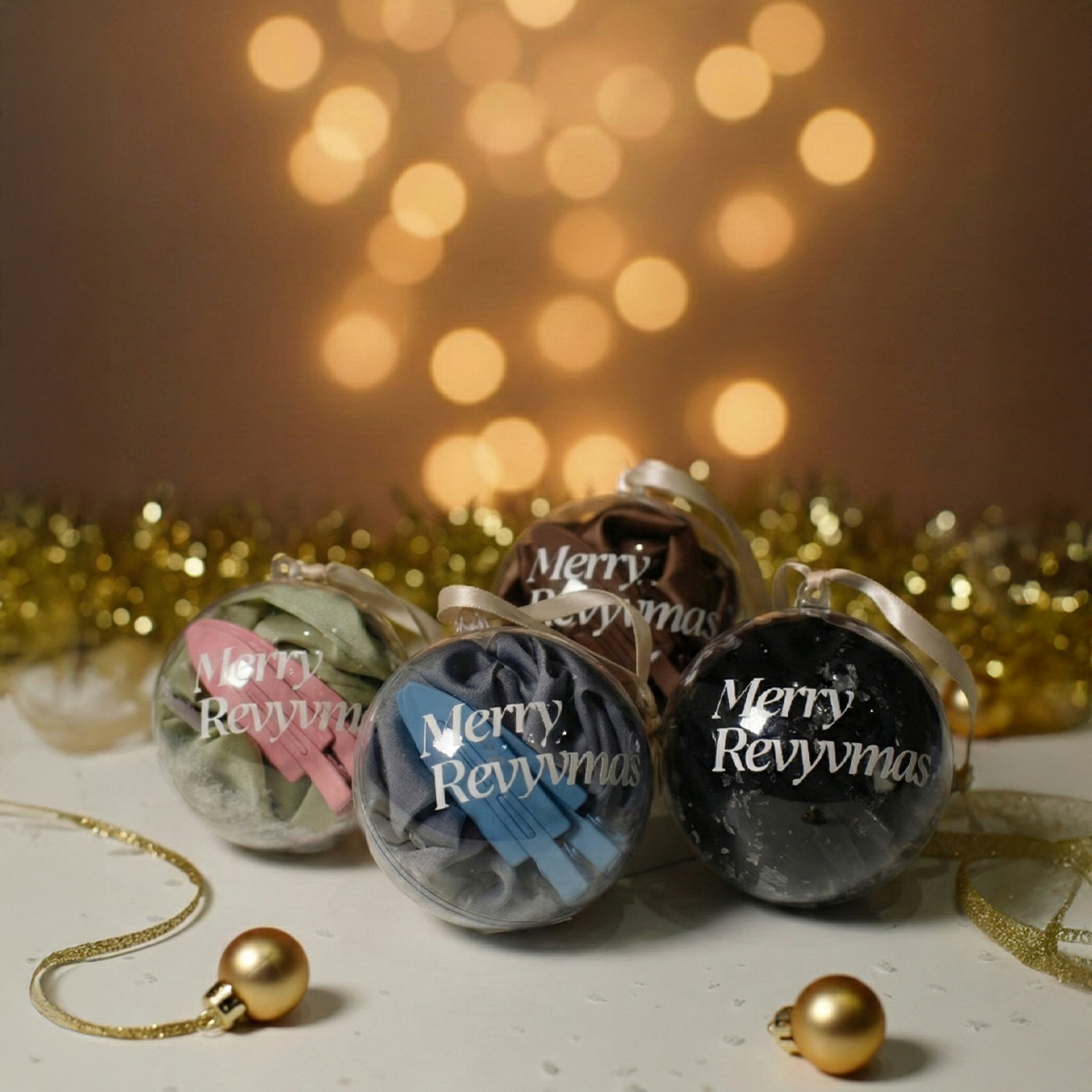 Christmas Accessory Bauble - Scrunchie & Setting Clips