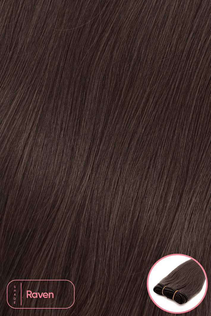 TinyTrack™ Weft/Weave Hair Extensions - Raven - 18" - Wigporium