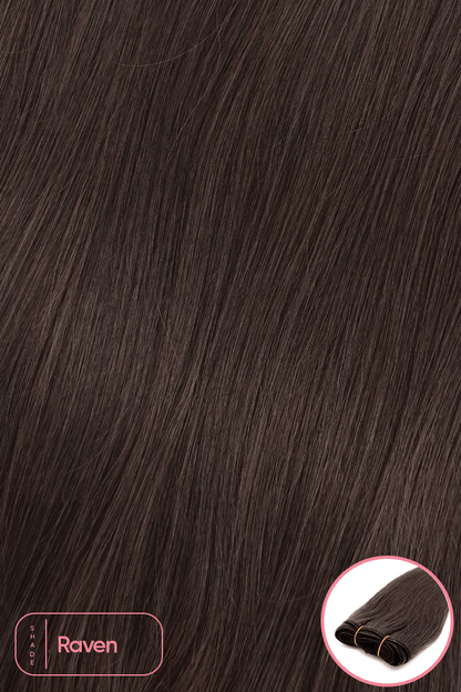 TinyTrack™ Weft/Weave Hair Extensions - Raven - 18" - Wigporium